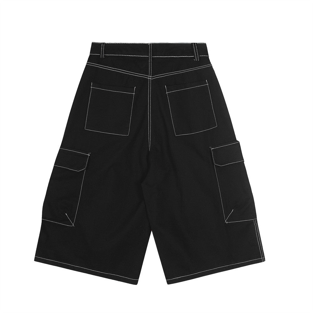 Multi-Pocket Workwear Cargo Shorts