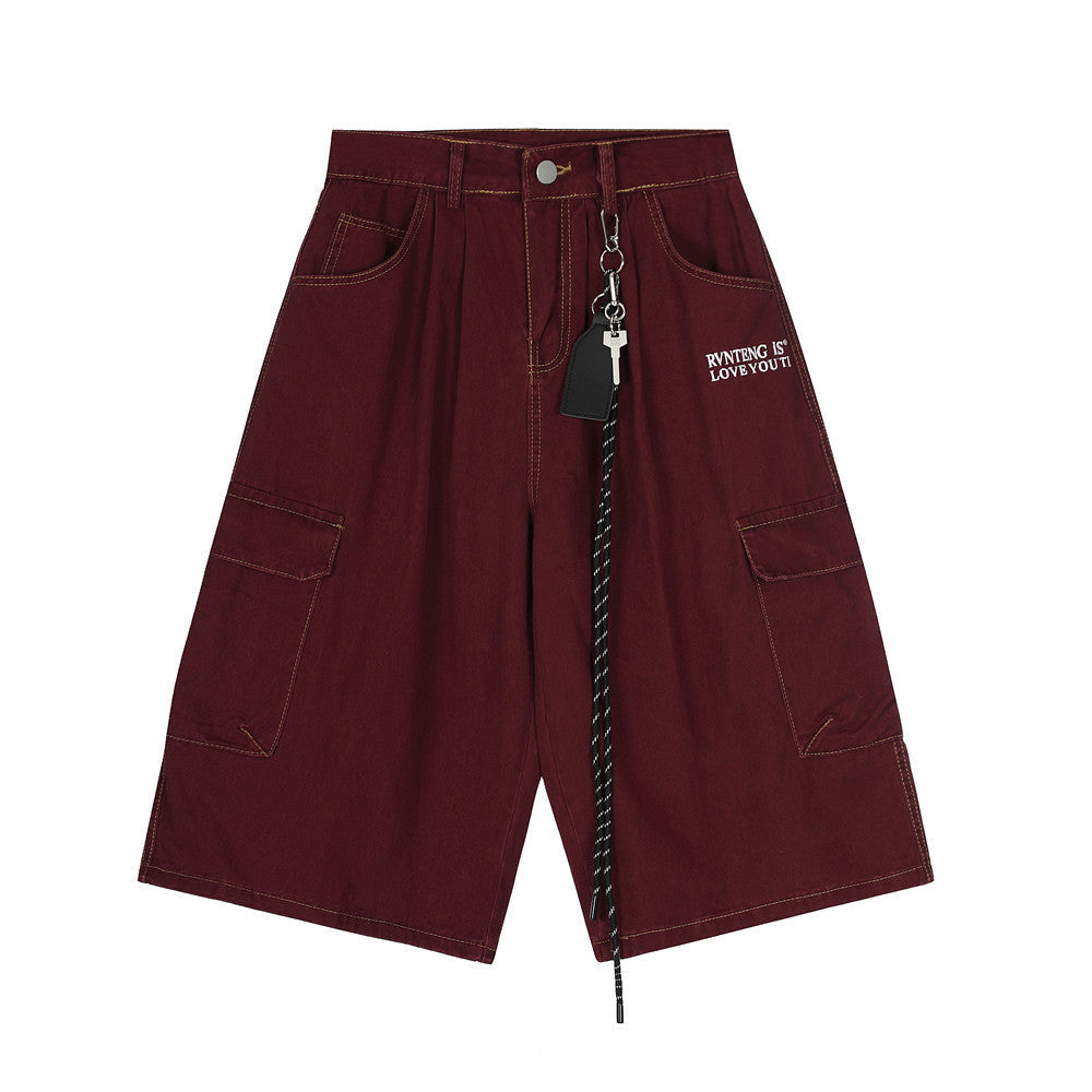Multi-Pocket Workwear Cargo Shorts