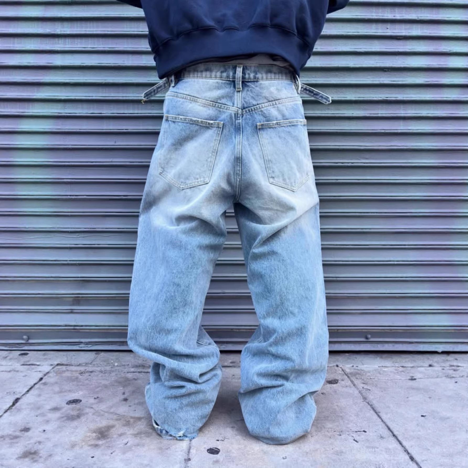 High-street American-style Ripped Jeans For Men