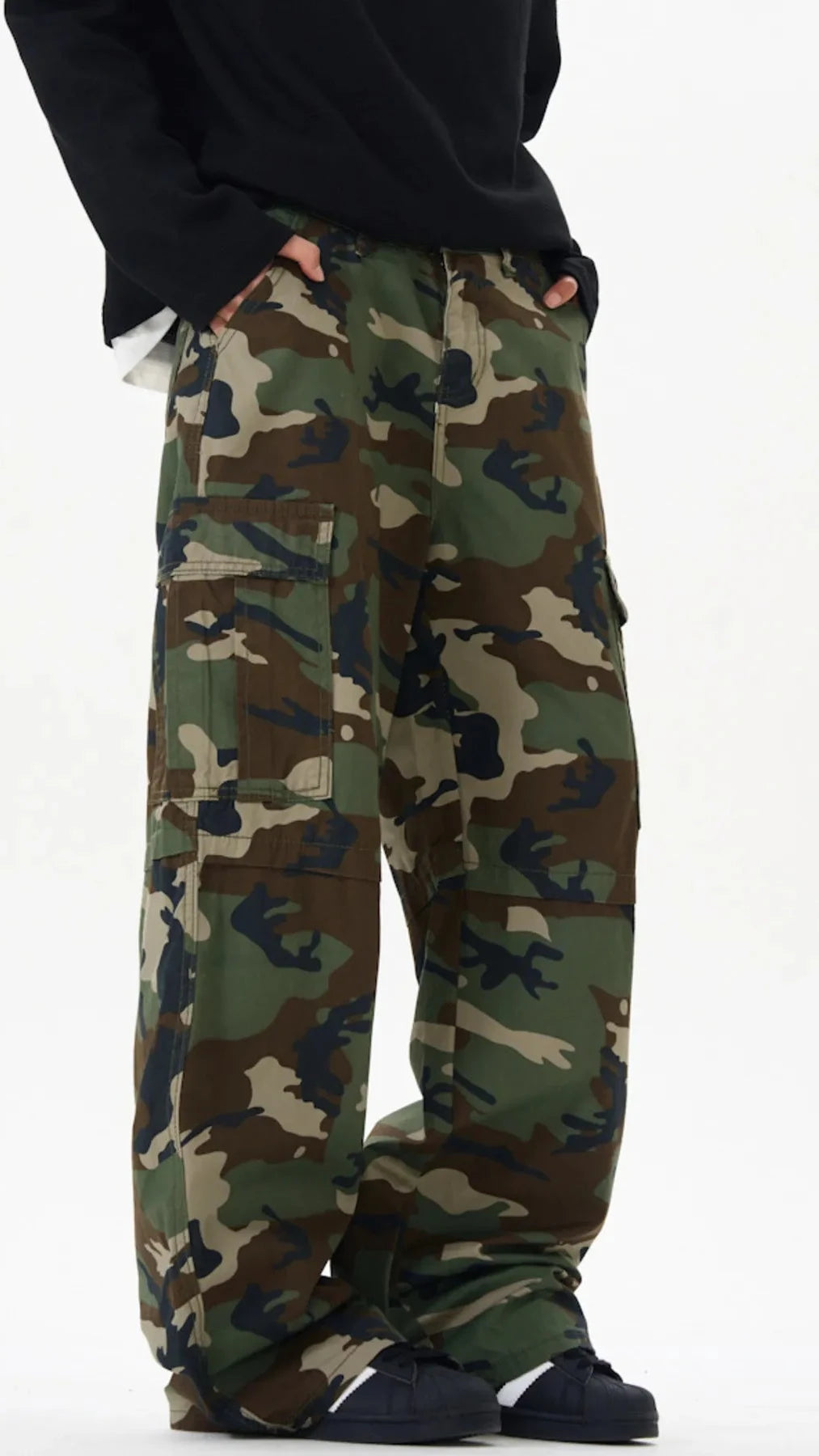 Men's Loose Fit Camouflage Cargo Pants