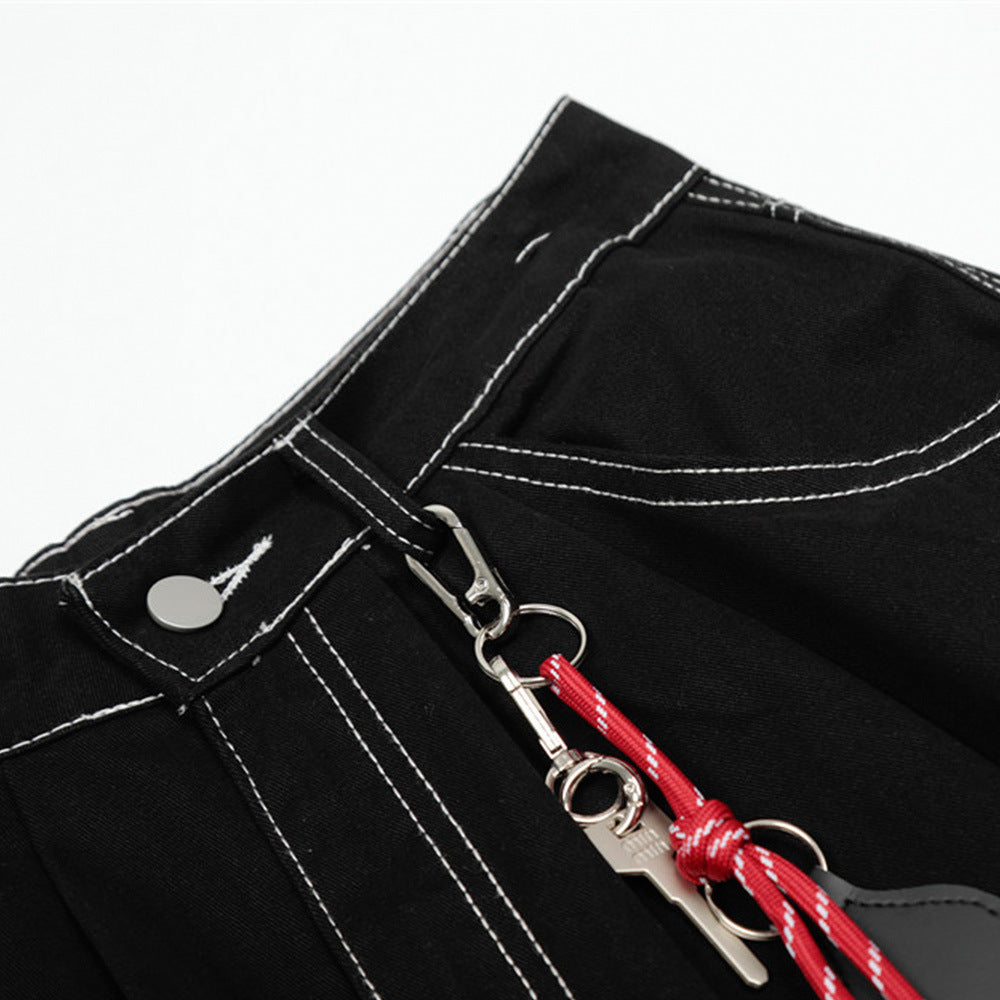 Multi-Pocket Workwear Cargo Shorts