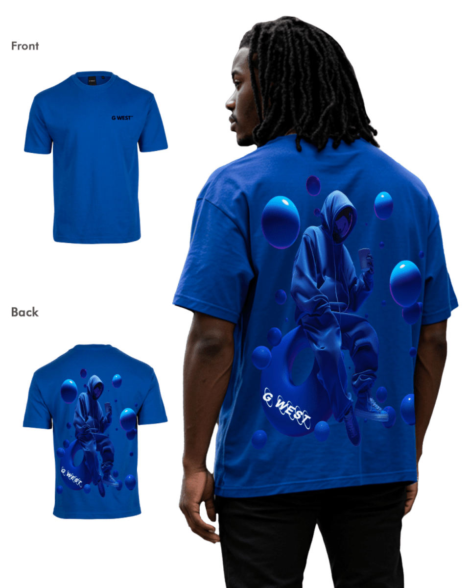 G West Oversized Blue Tee