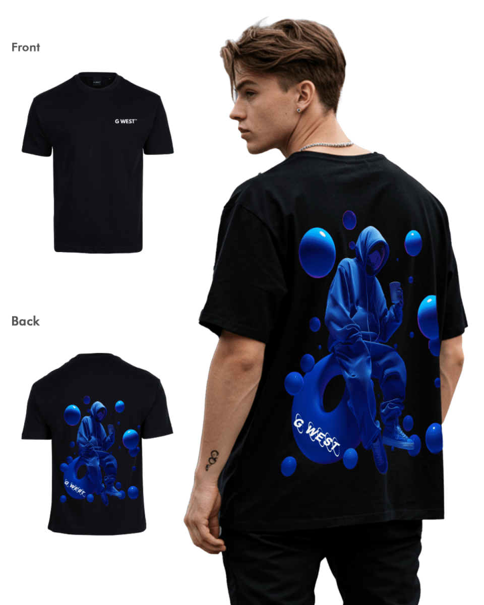 G West Oversized Blue Tee