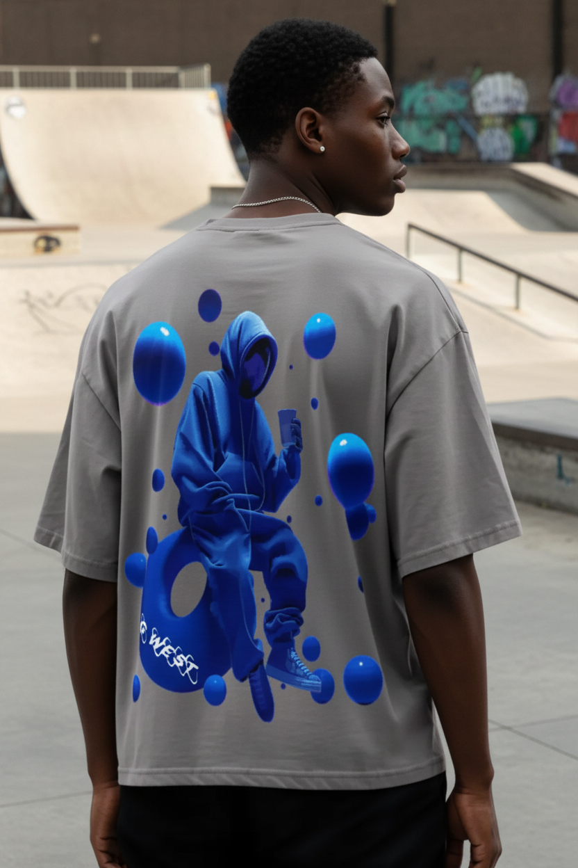 G West Oversized Blue Tee