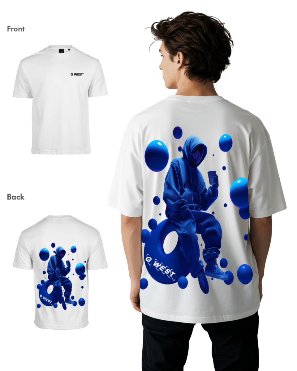G West Oversized Blue Tee