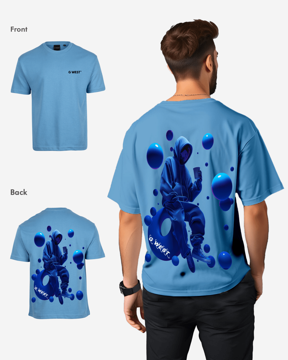 G West Oversized Blue Tee