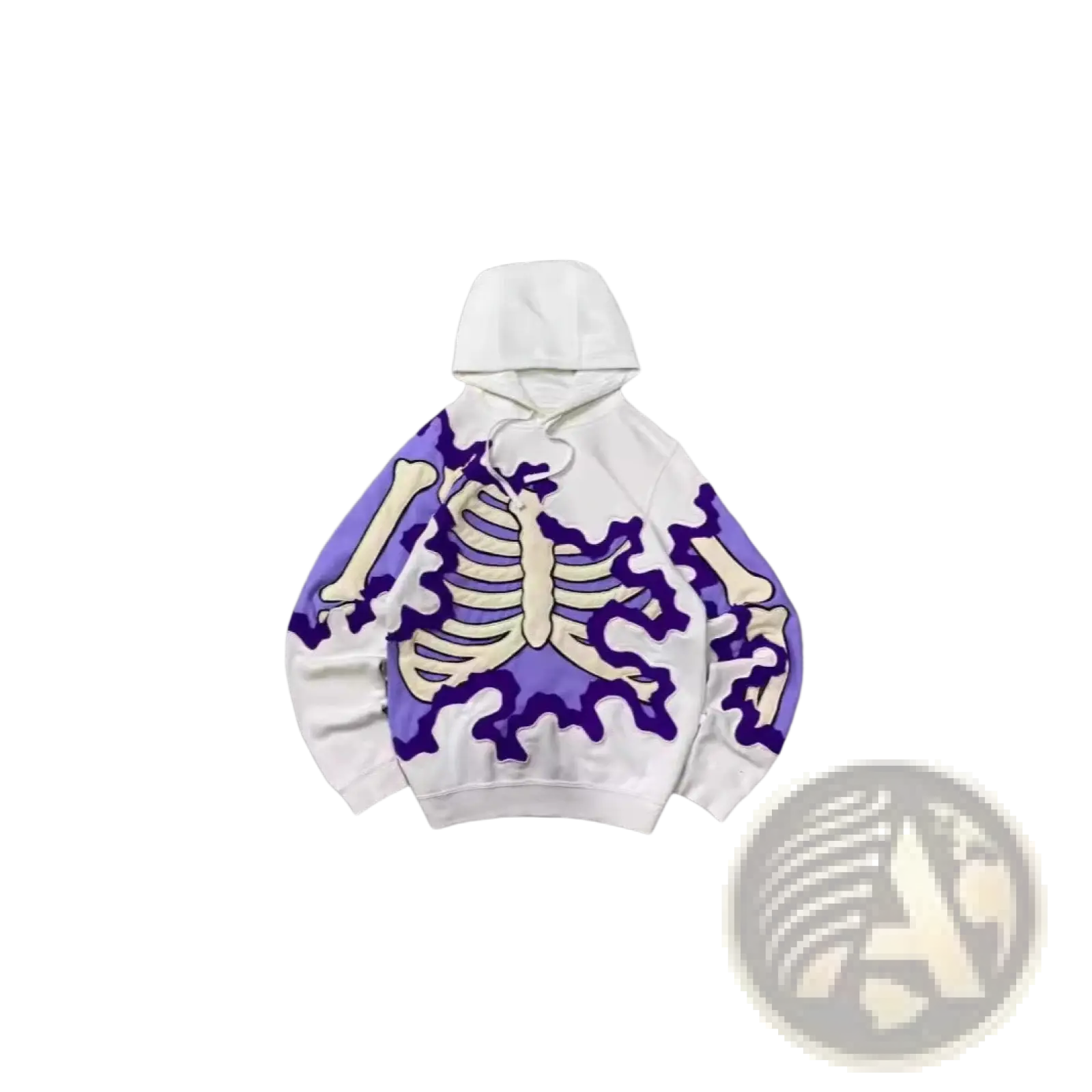 Retro 3D Graphic Oversized Hoodie