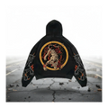 Retro 3D Graphic Oversized Hoodie